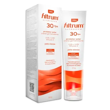 Protetor Solar Filtrum Ultra Seco FPS 30 Gel Creme com 60g