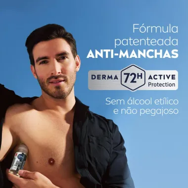 Desodorante Antitranspirante Nivea Men Roll On Invisible Black & White 50ml