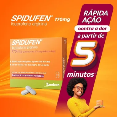 Spidufen 770mg Zambon 10 Comprimidos Revestidos