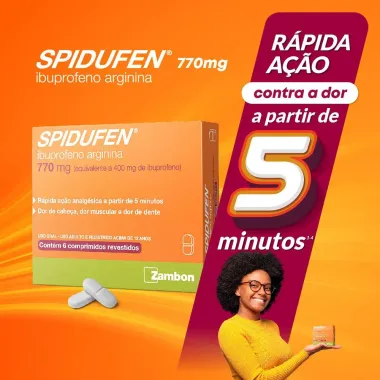 Spidufen 770mg com 6 Compridos Revestidos