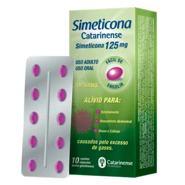 Simeticona 125mg Catarinense com 10 Cápsulas Gelatinosas Moles