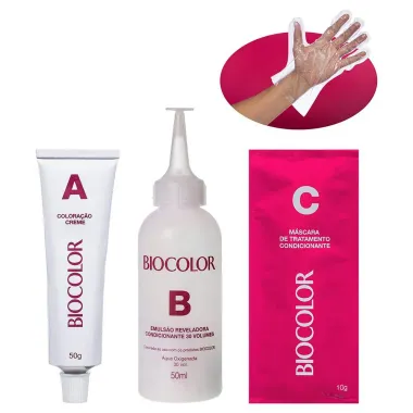 Tintura Creme Biocolor Louro Cinza Médio 7.1 Mini Kit