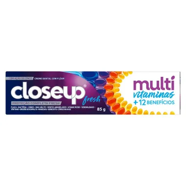 Creme Dental Closeup Multi Vitaminas +12 Benefícios Fresh 85g