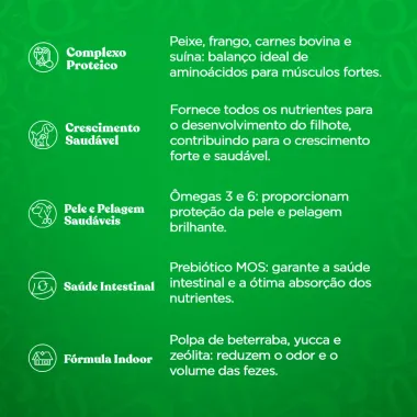 Ração Quatree Gourmet para Cães Filhotes Sabor Peixe, Carne e Frango 1Kg