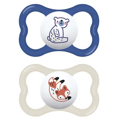 Chupeta Mam Supreme 6m+ Meses Silicone Desenhos e Cores Sortidas com 2 Unidades