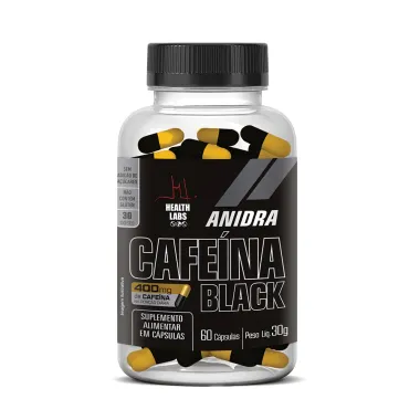 Cafe&iacute;na Black 400mg Health Labs 60 C&aacute;psulas