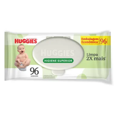 Len&ccedil;os Huggies Higiene Superior Limpam 2x Mais 96 Unidades