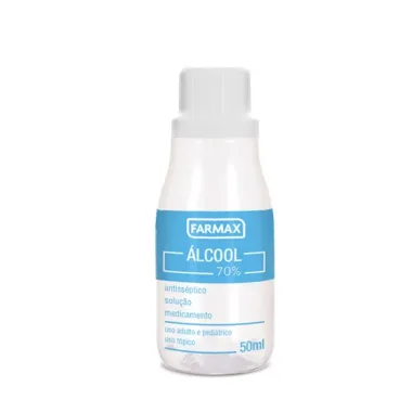 Álcool 70% Farmax Antisséptico 50ml