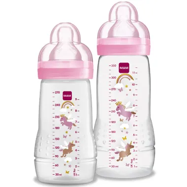 Kit Mamadeira Mam Easy Active Set 2+ Meses 270ml e 330ml Rosa 2 Unidades