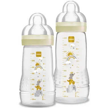 Kit Mamadeira Mam Easy Active Set 2+ Meses 270ml e 330ml Neutra 2 Unidades