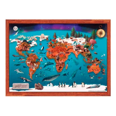 Brinquedo Quebra Cabeça Planeta Animal Pais & Filhos 1000 Peças