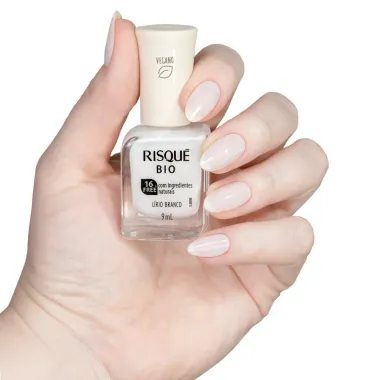 Esmalte Risqué Bio Branco Cremoso Lírio Branco 9ml