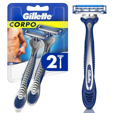 Gillette Corpo Aparelho de Depilação Corporal Descartável 2 Unidades