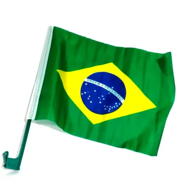 Bandeira do Brasil para Carro Romana com Haste 1 Unidade