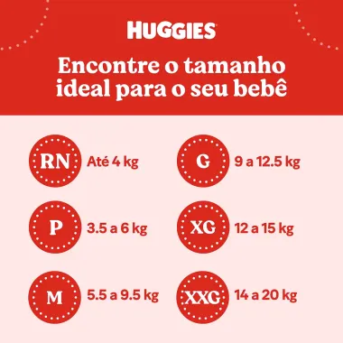 Fralda Huggies Tripla Proteção Tamanho P Pacote Mega 46 Fraldas Descartáveis