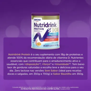 Nutridrink Protein Sem Sabor Zero Lactose 350g
