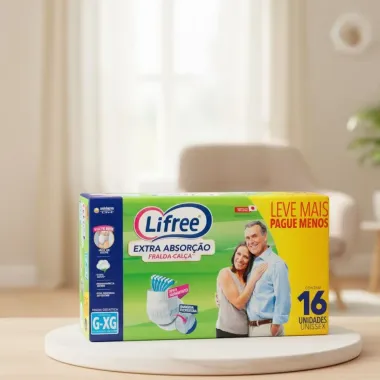 Fralda Calça Lifree Extra Absorção Tamanho G/XG com 16 Unidades