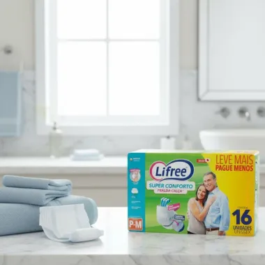 Fralda Calça Lifree Super Conforto Tamanho P/M com 16 Unidades