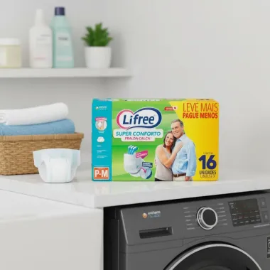 Fralda Calça Lifree Super Conforto Tamanho P/M com 16 Unidades