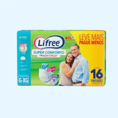 Fralda Calça Lifree Super Conforto Tamanho G/XG com 16 Unidades