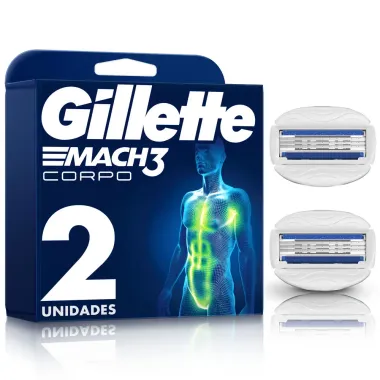 Gillette Mach3 Depilação Corporal para Homens 2 Unidades