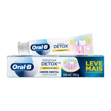 Creme Dental Oral-B Gengiva Detox Tartar Defense 130g Leve Mais Pague Menos