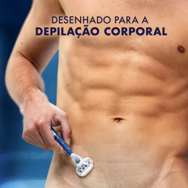 Gillette Mach3 Corpo Aparelho de Depila&ccedil;&atilde;o Corporal com Barras Umectantes e 1 Carga