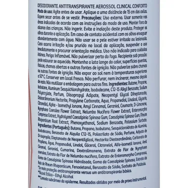Desodorante Clinical Conforto Aerossol Antitranspirante Monange Feminino 150ml