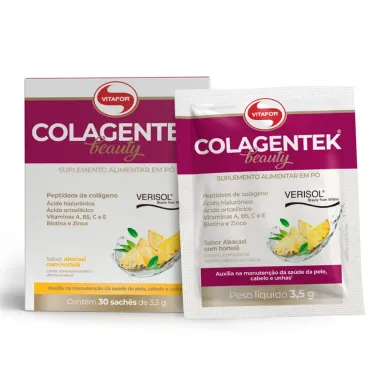 Colagentek Beauty Vitafor Abacaxi com Hortelã com 30 Sachês de 3,5g cada