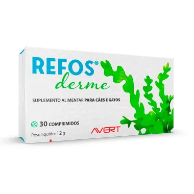 Refos Derme Suplemento Alimentar para Cães e Gatos com 30 Comprimidos