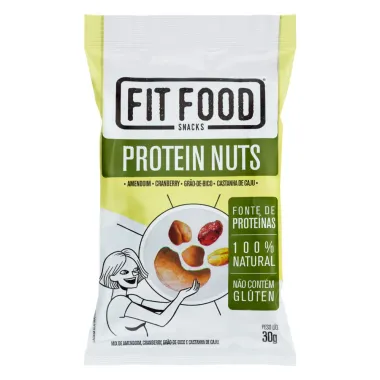 Protein Nuts Fit Food Snack Mix de Cereais e Sementes 30g