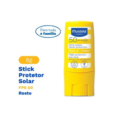 Protetor Solar Stick Mustela FPS 50 Alta Proteção 9ml