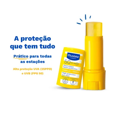 Protetor Solar Stick Mustela FPS 50 Alta Proteção 9ml