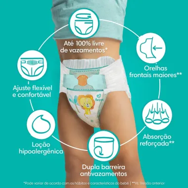 Fralda Pampers Confort Sec Tamanho M 112 Fraldas Descartáveis