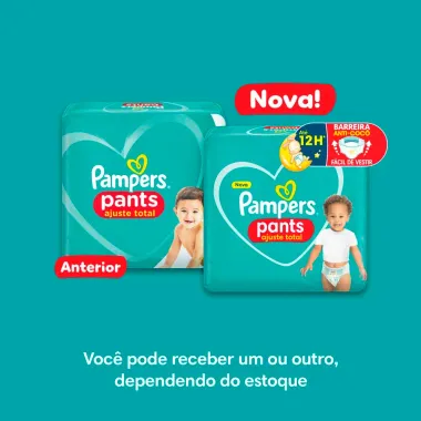 Fralda Pampers Pants Ajuste Total Tamanho XG com 86 Unidades Descartáveis