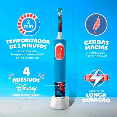 Escova Dental El&eacute;trica Oral-B Spiderman +3 Anos 1 Unidade