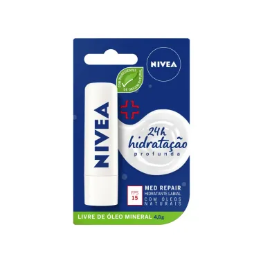 Protetor Labial Nivea Med Repair FPS 15 Hidratante 4,8g