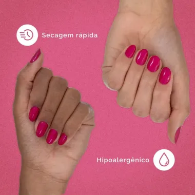Esmalte Risqu&eacute; Cor Rosa Pitanga Met&aacute;lico 8ml