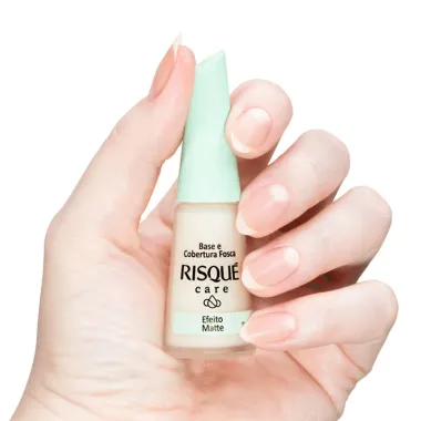 Base e Cobertura Fosca Risqué Care Efeito Matte 8ml