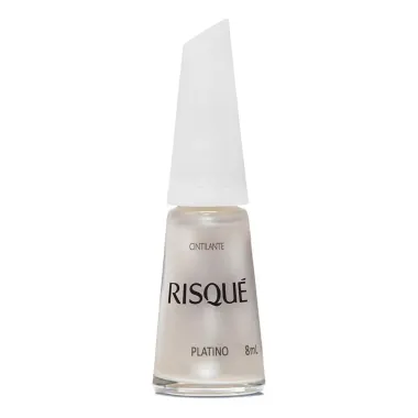 Esmalte Risqué Cintilante Platino com 8ml