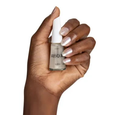 Esmalte Risqué Cintilante Platino com 8ml