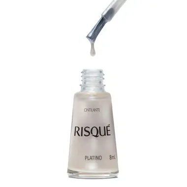Esmalte Risqué Cintilante Platino com 8ml