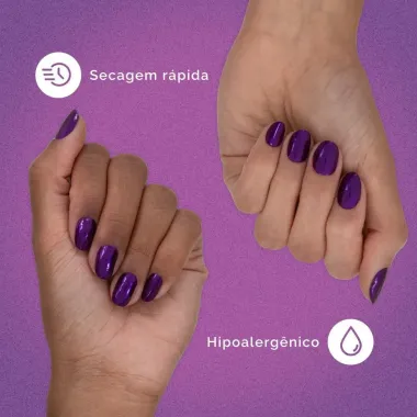 Esmalte Risqu&eacute; Voltei Cor Psico Met&aacute;lico 8ml