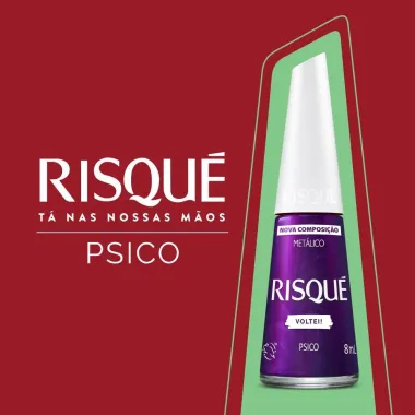 Esmalte Risqu&eacute; Voltei Cor Psico Met&aacute;lico 8ml
