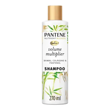 Shampoo Pantene Nutrient Blends Multiplicador de Volume com Bambu, Colágeno e Pantenol 270ml