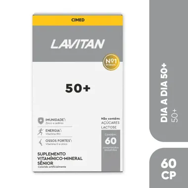 Suplemento Vitamínico-Mineral Lavitan Sênior 50+ com 60 Comprimidos Revestidos