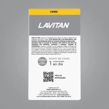 Suplemento Vitamínico-Mineral Lavitan Sênior 50+ com 60 Comprimidos Revestidos