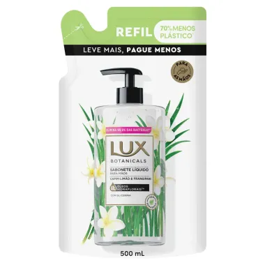 Sabonete Líquido Lux Botanicals Capim Limão e Frangipani Refil 500ml