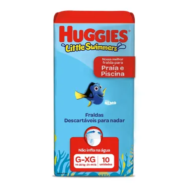 Fralda Huggies Little Swimmers Tamanho G/XG Pacote com 10 Fraldas Descartáveis