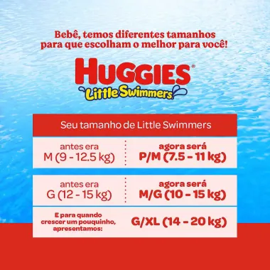 Fralda Huggies Little Swimmers Tamanho G/XG Pacote com 10 Fraldas Descartáveis